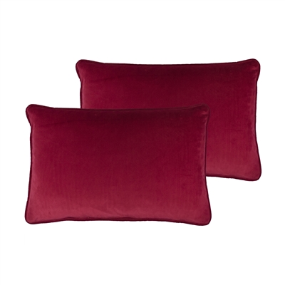 Sherry Kline Richmond Velvet Red Boudoir Pillow (set of 2)