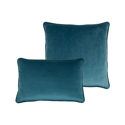 Sherry Kline Richmond Velvet Medium Blue Combo Pillow
