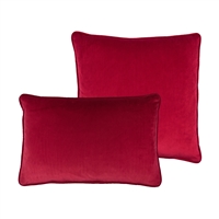 Sherry Kline Richmond Velvet Red Combo Pillow