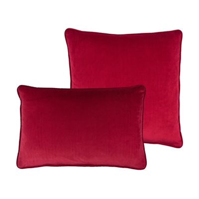 Sherry Kline Richmond Velvet Red Combo Pillow
