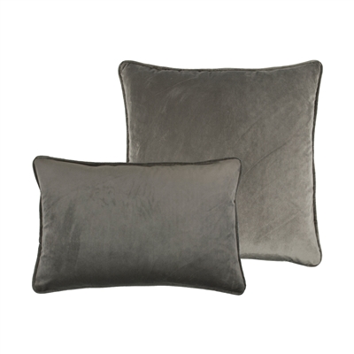 Sherry Kline Richmond Velvet Medium Gray Combo Pillow