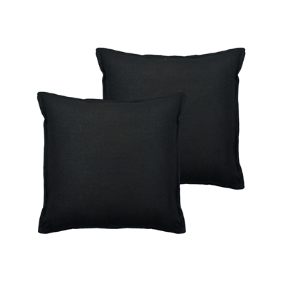 Sherry Kline Lombard Linen Black Reversible 20-inch Decorative pillow (set of 2)