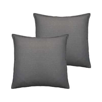Sherry Kline Lombard Linen Grey Reversible 20-inch Decorative pillow (set of 2)