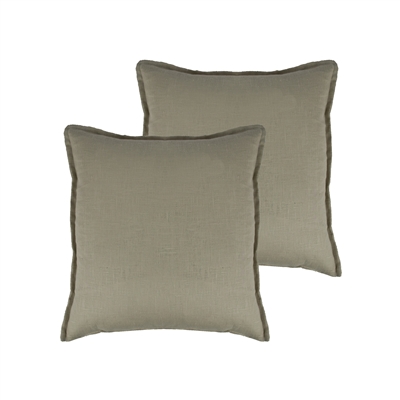 Sherry Kline Lombard Linen Light Beige Reversible 20-inch Decorative pillow (set of 2)