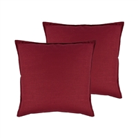 Sherry Kline Lombard Linen Red Reversible 20-inch Decorative pillow (set of 2)