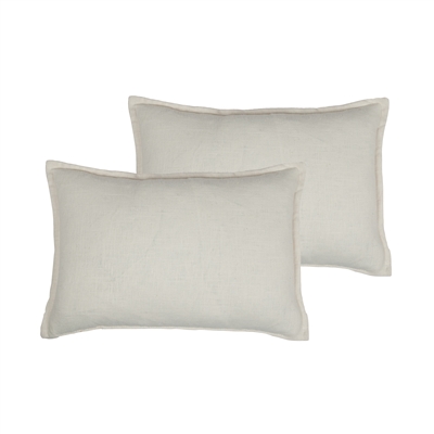 Sherry Kline Lombard Linen Off-white Reversible Boudoir Decorative pillow (set of 2)