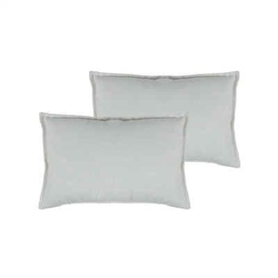 Sherry Kline Lombard Linen White Reversible Boudoir Decorative pillow (set of 2)