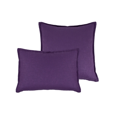 Sherry Kline Lombard Linen Purple Reversible Combo Pillow