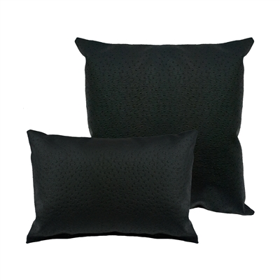 Sherry Kline Orich Faux Leather Black Combo Pillows (Set of 2)