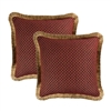 Sherry Kline Tangiers Red Chenille 18-inch Decorative Pillow (Set of 2)