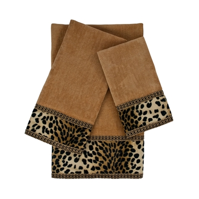 Sherry Kline Leops Nugget 3-piece Embellished Towel Set
