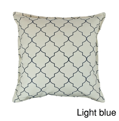 Sherry Kline Westbury Light Blue Embroidered 20 inch Decorative Pillow