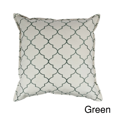 Sherry Kline Westbury Green Embroidered 20 inch Decorative Pillow