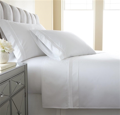 Austin Horn En'Vogue Charlotte White Embroidered Sheets Set