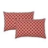 Sherry Kline Hockley Red Outdoor Boudoir Pillow (Set of 2)