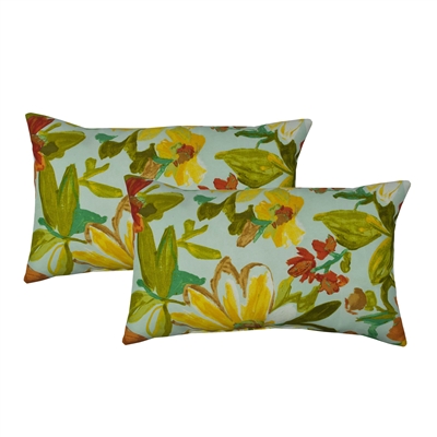 Sherry Kline Tropics L.green Outdoor Boudoir Pillow (Set of 2)