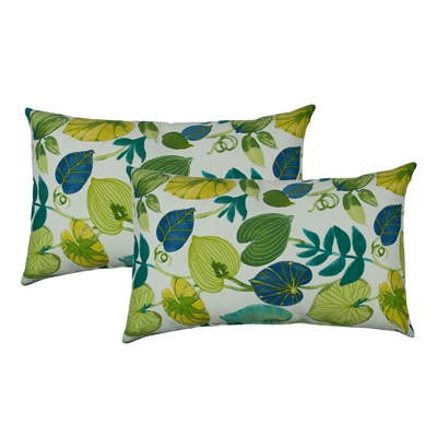 Sherry Kline Tropics White Outdoor Boudoir Pillow (Set of 2)