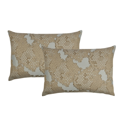Sherry Kline Scale Gold Boudoir Decorative Pillows (Set of 2)