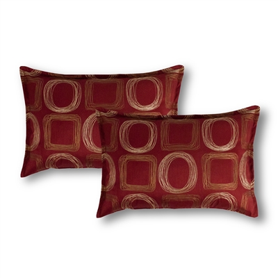 Sherry Kline Synergy Red Boudoir Decorative Pillows (Set of 2)