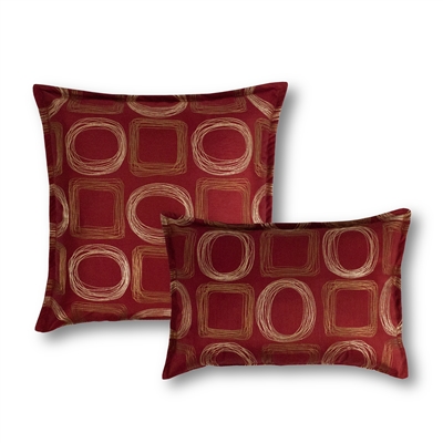 Sherry Kline Synergy Red Combo Decorative Pillows (Set of 2)
