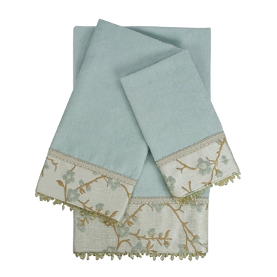 Sherry Kline Lexar L.Blue Embellished Towel Set