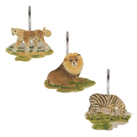 Sherry Kline Safari Shower Curtain Hooks (Set of 12)