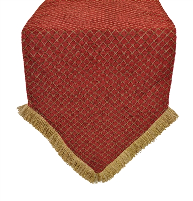 Sherry Kline Red Diamond Chenille Table Runner