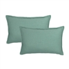 Sherry Kline Frisco Linen Mint Reversible Boudoir Decorative pillow (set of 2)
