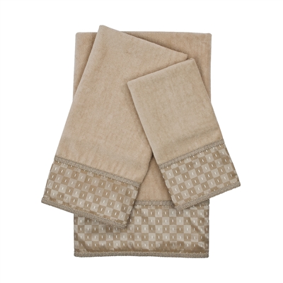 Sherry Kline Montgomery Taupe 3-piece Embellished Towel Set