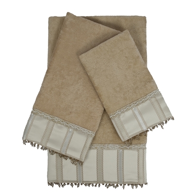 Sherry Kline Cromwell 3-piece Embellished Towel Set