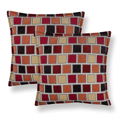 Sherry Kline Stonewall Red 20-inch Decorative Throw Pillow (Set of 2)