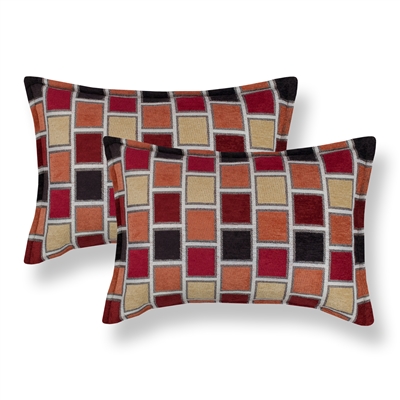 Sherry Kline Stonewall Red Boudoir Decorative Pillows (Set of 2)