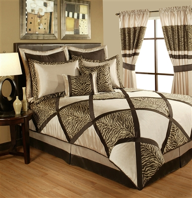 Sherry Kline True Safari Taupe Brown 3-piece Duvet Set