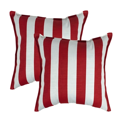 Thread and Weave Clearfield Red 20-inch Outdoor Pillow (Set of 2)