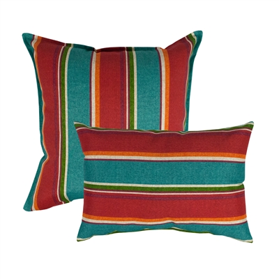 Thread and Weave Riverton Red Combo Outdoor Pillow
