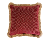 Austin Horn Classics Verona Red 18-inch Red Chenille Square Pillow