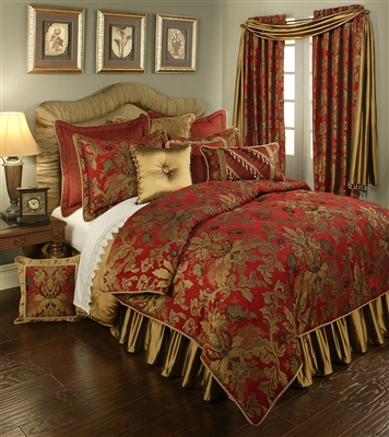 Austin Horn Classics Verona Red 3-piece Luxury Comforter Set