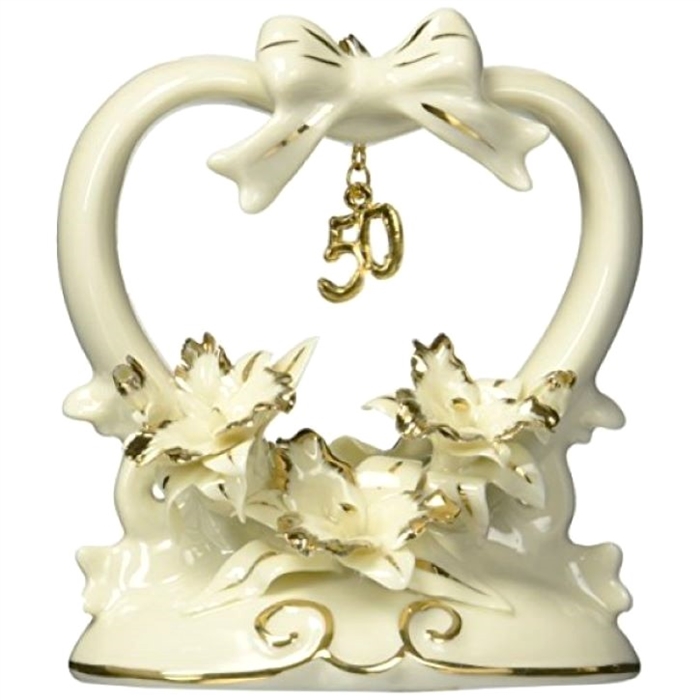50th Anniversary Porcelain Cake Topper / Figurine