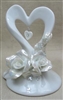 Heart And Roses Cake Topper