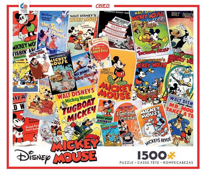 Disney Mickey Mouse Vintage Collage 1500 Piece Puzzle