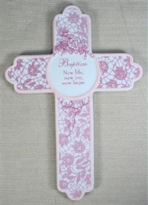 Baptism Wall Cross Girl