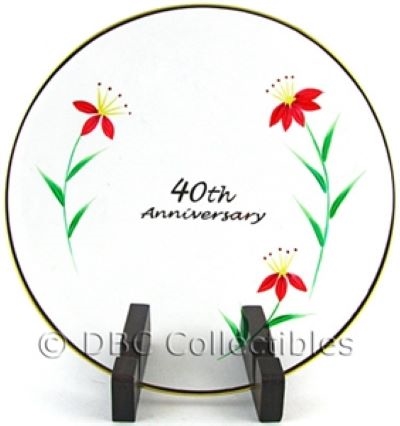Fenton - 40th Anniversary Clear Glass Plate