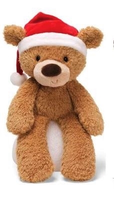 Christmas Fuzzy Bears - Tan