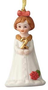 Brunette Age 2 Ornament