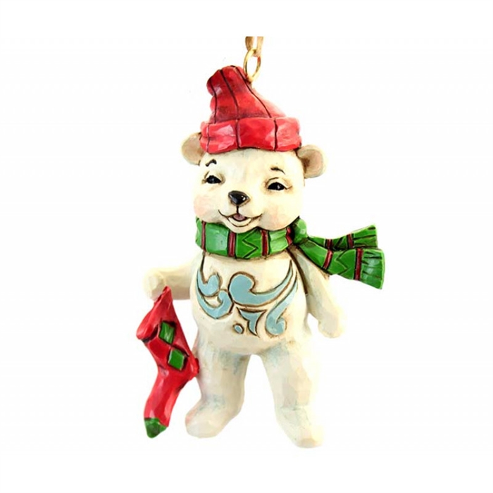 Jim Shore Heartwood Creek - Christmas Polar Bear Ornament