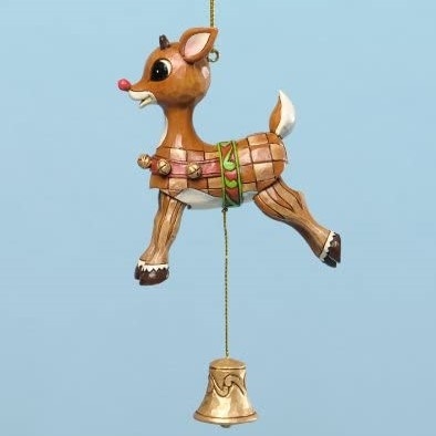 Rudolph Vintage Pull String Ornament