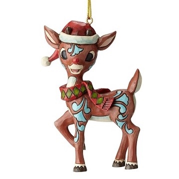 Rudolph Traditions by Jim Shore - Rudolph in Santa Hat Ornament