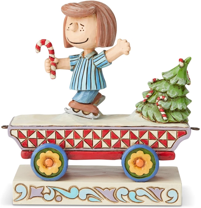 Peanuts by Jim Shore - Skating Shenanigans - Peppermint Patty Christmas Train Car