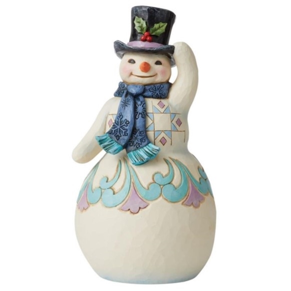 Jim Shore Heartwood Creek | Jolly & Joyful - Snowman with Top Hat  | 6008121 | DBC Collectibles