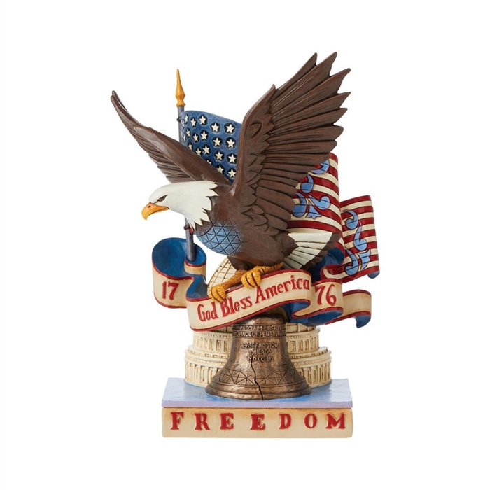 Jim Shore Heartwood Creek | For Love of Country - Patriotic Freedom Eagle 6008791 | DBC Collectibles
